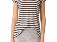 T by Alexander Wang Striped Short Sleeve Tee