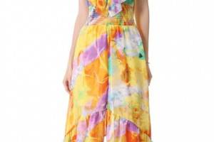 Tbags Los Angeles Hi Lo Ruffle Dress