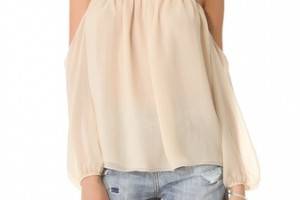 Tbags Los Angeles Off the Shoulder Blouse