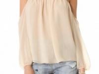 Tbags Los Angeles Off the Shoulder Blouse