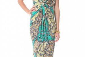 Tbags Los Angeles Ruched Maxi Dress