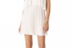 Tbags Los Angeles Tiered Strapless Crochet Dress