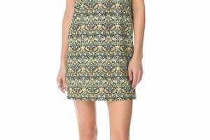 Tess Giberson Floral Dress with Leather