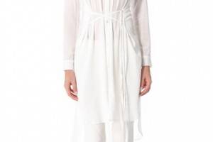 Tess Giberson Shirt Dress with Round Hem