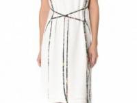 Tess Giberson Silk Dress with Piping