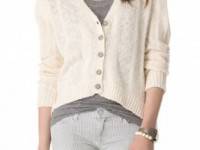 TEXTILE Elizabeth and James High Low Marled Cardigan