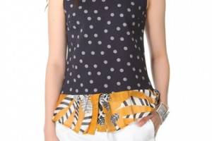 Thakoon Addition Polka Dot Top