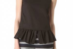 Thakoon Addition Poplin Peplum Top