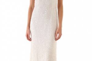 Theia Allover Beaded Gown