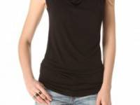 Three Dots Asymmetrical Draped Top