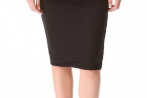 Three Dots Double Layer Ruched Skirt