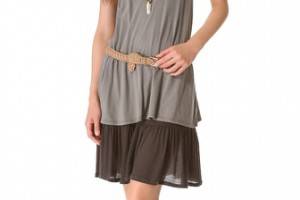 Three Dots Dress with Cascading Hem