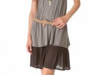 Three Dots Dress with Cascading Hem