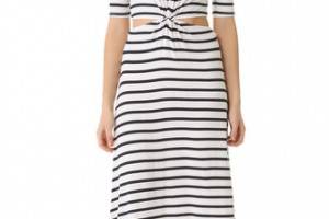 Three Dots Minnie Mortimer Cutout Twist Dress