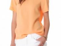 Tibi Alison Crepe Peekaboo Top