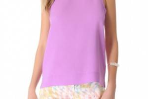 Tibi Alison Crepe Shell Top