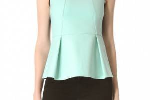 Tibi Anson Colorblock Peplum Top