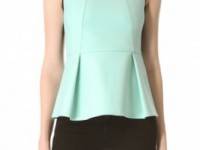 Tibi Anson Colorblock Peplum Top