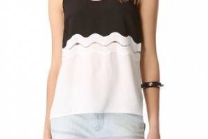 Tibi Peek-A-Boo Tank