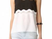 Tibi Peek-A-Boo Tank