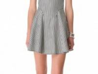 Tibi Striped Denim Dress