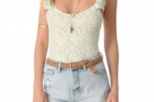 Torn by Ronny Kobo Felipa Lace Bodysuit