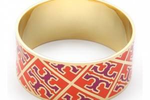 Tory Burch Enamel T Pattern Bangle