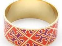 Tory Burch Enamel T Pattern Bangle