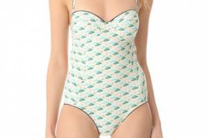 Tory Burch Flamingo Sanibel One Piece Swimsuit