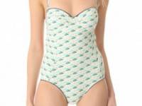 Tory Burch Flamingo Sanibel One Piece Swimsuit