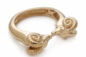 Tory Burch Ram Head Hinge Bracelet