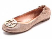 Tory Burch Reva Metallic Ballet Flats