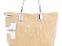 Tory Burch Stacked T Metallic Tote