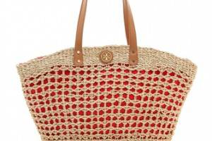 Tory Burch Twisted Straw Megan Tote