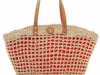 Tory Burch Twisted Straw Megan Tote