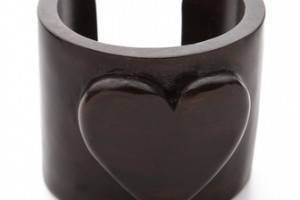 Tory Burch Wooden Heart Cuff