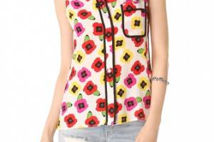 Tucker Sleeveless Combo Blouse