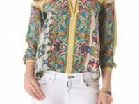 Twelfth St. by Cynthia Vincent Henley Blouse