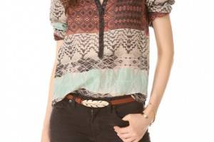 Twelfth St. by Cynthia Vincent Palma Button Blouse