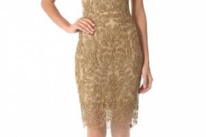 Vera Wang Collection Embroidered Lace Sheath Dress