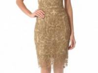 Vera Wang Collection Embroidered Lace Sheath Dress