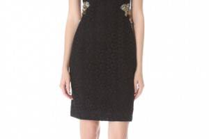 Vera Wang Collection Jewel Applique Dress