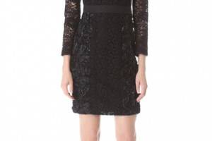 Vera Wang Collection Long Sleeve Shift Dress