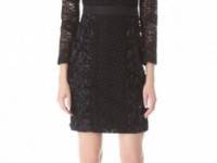 Vera Wang Collection Long Sleeve Shift Dress