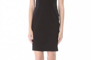 Vera Wang Collection Sheath Dress with Wool Applique