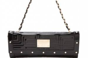 Versace Patent Quilted Shoulder Bag
