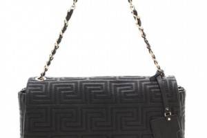 Versace Quilted Leather Shoulder Bag