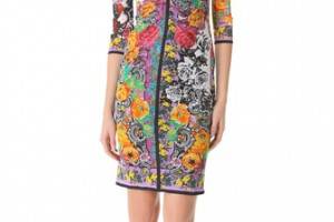 Versace Vintage Print Ruched Dress