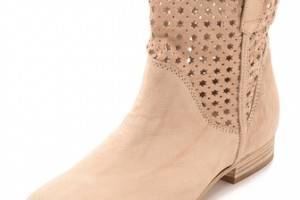 Vic Italy Flat Heel Perforated Booties