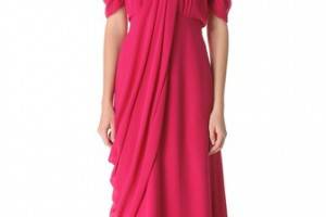 VIKTOR & ROLF Short Sleeve Georgette Gown